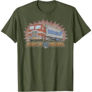 imageTransformers Optimus Prime Robot in Disguise TShirt SmallOlive Green