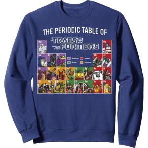 imageTransformers Retro Autobots Periodic Table Of Transformers SweatshirtNavy Blue