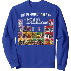 imageTransformers Retro Autobots Periodic Table Of Transformers SweatshirtRoyal Blue