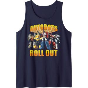 imageTransformers Retro Autobots Roll Out Group Shot Tank TopNavy Blue