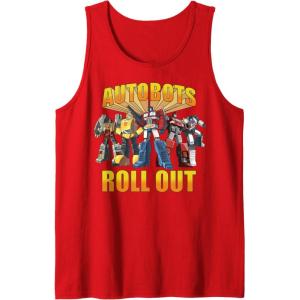 imageTransformers Retro Autobots Roll Out Group Shot Tank TopRed