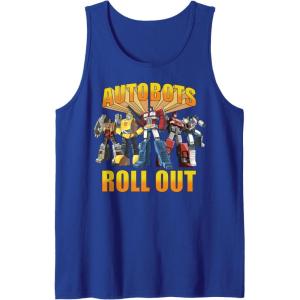 imageTransformers Retro Autobots Roll Out Group Shot Tank TopRoyal Blue