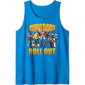 imageTransformers Retro Autobots Roll Out Group Shot Tank TopSapphire Blue