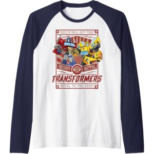 imageTransformers Rock N Roll Out Tour Heavy Metal Poster Raglan Baseball TeeNavy BlueWhite