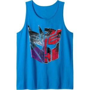imageTransformers War For Cybertron Decepticon Autobot Split Tank TopSapphire Blue