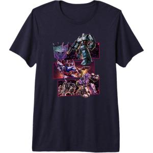 imageTransformers War For Cybertron Decepticon Panels Premium Triblend TShirtNavy Blue
