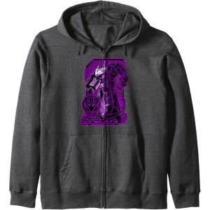 imageTransformers War For Cybertron Megatron Portrait Zip HoodieDark Heather Grey