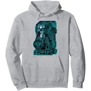 imageTransformers War For Cybertron Optimus Prime Portrait Pullover HoodieHeather Grey