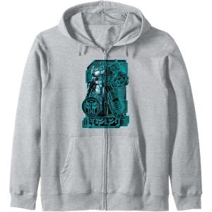 imageTransformers War For Cybertron Optimus Prime Portrait Zip HoodieHeather Grey