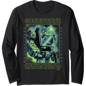 imageTransformers War For Cybertron Soundwave Portrait Long Sleeve TShirtBlack