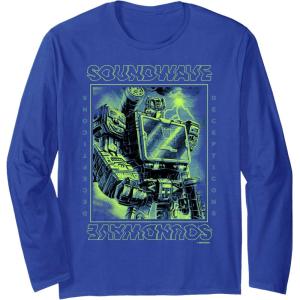 imageTransformers War For Cybertron Soundwave Portrait Long Sleeve TShirtRoyal Blue