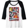 imageTransformers Autobots Cut Up Retro Vintage Panels Raglan Baseball TeeBlackWhite