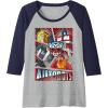 imageTransformers Autobots Cut Up Retro Vintage Panels Raglan Baseball TeeNavy BlueAthletic Heather