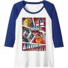 imageTransformers Autobots Cut Up Retro Vintage Panels Raglan Baseball TeeRoyal BlueWhite