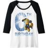 imageTransformers Bumblebee 6th Birthday Vintage Raglan Baseball TeeBlackWhite
