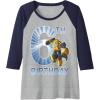 imageTransformers Bumblebee 6th Birthday Vintage Raglan Baseball TeeNavy BlueAthletic Heather