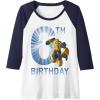 imageTransformers Bumblebee 6th Birthday Vintage Raglan Baseball TeeNavy BlueWhite