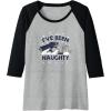 imageTransformers Megatron Ive Been Naughty Portrait Raglan Baseball TeeBlackAthletic Heather