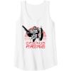 imageTransformers Optimus Prime Retro Kanji Sunset Portrait Tank TopWhite