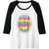 imageTransformers Pride Rainbow Transformer Graphic Egg Raglan Baseball TeeBlackWhite