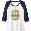 imageTransformers Pride Rainbow Transformer Graphic Egg Raglan Baseball TeeNavy BlueWhite