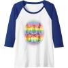 imageTransformers Pride Rainbow Transformer Graphic Egg Raglan Baseball TeeRoyal BlueWhite