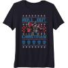 imageTransformers Roll Out Christmas Knit Style Premium Triblend TShirtNavy Blue