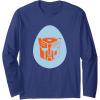 imageTransformers Autobot Egg Happy Easter Long Sleeve TShirtNavy Blue