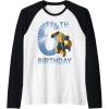 imageTransformers Bumblebee 6th Birthday Vintage Raglan Baseball TeeBlackWhite
