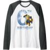 imageTransformers Bumblebee 6th Birthday Vintage Raglan Baseball TeeDark Heather GreyWhite