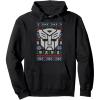imageTransformers Christmas Autobots Retro Ugly Sweater Style Pullover HoodieBlack