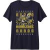 imageTransformers Christmas Bumblebee Ugly Sweater Premium Triblend TShirtNavy Blue
