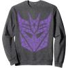 imageTransformers Decepticons Purple Icon Filled Logo SweatshirtDark Heather Grey