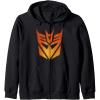 imageTransformers Halloween Decepticon Glow Carving Zip HoodieBlack
