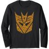 imageTransformers Halloween Decepticon Pumpkin Filled Mask Long Sleeve TShirtBlack