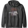 imageTransformers Megatron Decepticon Leader Retro Logo Zip HoodieDark Heather Grey