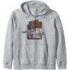 imageTransformers Megatron Decepticon Leader Retro Logo Zip HoodieHeather Grey