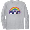 imageTransformers Pride Rainbow Faces Long Sleeve TShirtHeather Grey