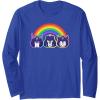 imageTransformers Pride Rainbow Faces Long Sleeve TShirtRoyal Blue