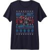 imageTransformers Roll Out Christmas Knit Style Premium Triblend TShirtNavy Blue