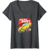 imageWomens Transformers Bumblebee Eat My Dust 84 Portrait VNeck TShirtDark Heather Grey
