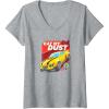 imageWomens Transformers Bumblebee Eat My Dust 84 Portrait VNeck TShirtHeather Grey