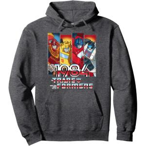 imageTransformers 1984 Vintage Autobots Panels Pullover HoodieDark Heather Grey