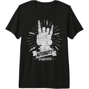imageTransformers Autobots Forever Rock On Retro Rock Poster Premium Triblend TShirtBlack