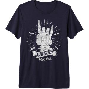 imageTransformers Autobots Forever Rock On Retro Rock Poster Premium Triblend TShirtNavy Blue