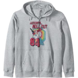 imageTransformers Autobots Retro Roll Out 84 Rainbow Stripe Zip HoodieHeather Grey