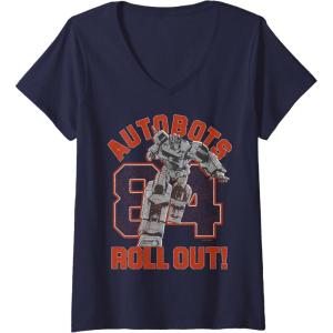 imageTransformers Autobots Roll Out 84 Vintage Collegiate VNeck TShirtNavy Blue