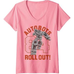 imageTransformers Autobots Roll Out 84 Vintage Collegiate VNeck TShirtPink