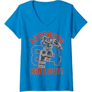 imageTransformers Autobots Roll Out 84 Vintage Collegiate VNeck TShirtSapphire Blue