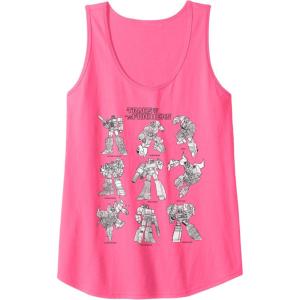 imageTransformers Autobots Textbook Sketches Stack Tank TopNeon Pink